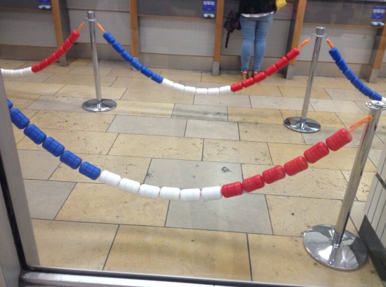 train station queue barriers